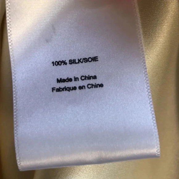 Tory Burch silk ivory cream top Sz 10 freshly dry cleaned - Picture 10 of 11